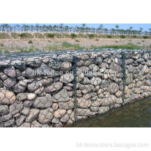 80*100mm galfan (zinc- Alu) coated hexagonal gabion box